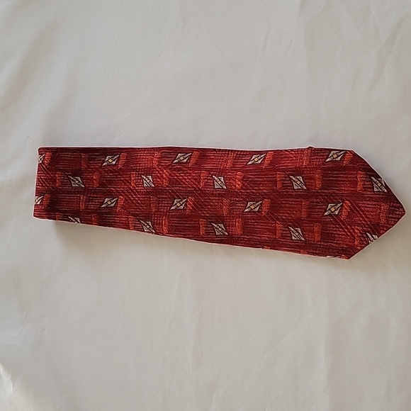 NEW Robert Talbott Best of Class Nordstrom Red Gray Print Silk Necktie Tie - Picture 3 of 9